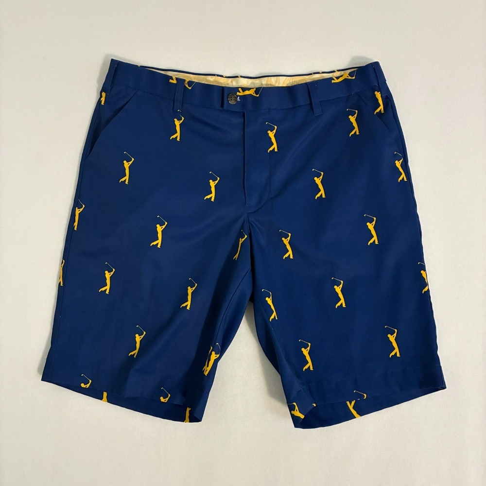 Loudmouth Golf Chino Shorts Mens Size 36 Performance Golfer AOP Preppy